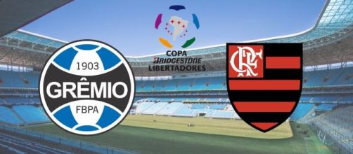 Grêmio 1x1 Flamengo: decisão fica para o Maracanã. (Fotomontagem)