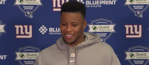 Barkley says having the opportunity to play against the Patriots “would be dope." (Image Credit: New York Giants/YouTube)