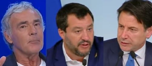 Massimo Giletti, Matteo Salvini e Giuseppe Conte.