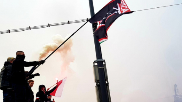 Militanti di Forza Nuova a Varsavia