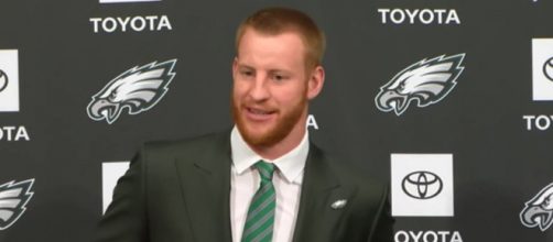 Wentz said he’s excited to compete with the Patriots on Sunday (Image Credit: Philadelphia Eagles/YouTube)