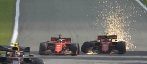 Leclerc-Vettel: incidente tra le Ferrari al GP del Brasile di F1.