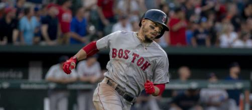 Mookie Betts could find himself on the move this offseason. [image source: Keith Allison- Wikimedia Commons]