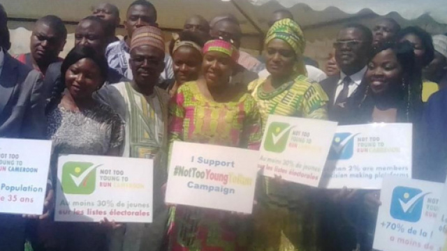 Lancement officiel du concept "Not too young to run Cameroon" Crédit: Odile Pahai