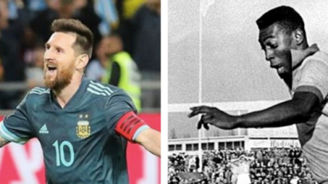 Messi et Pelé, deux des plus grands joueurs de l'Amérique du Sud. Credit: Instagrama/faseleccion/