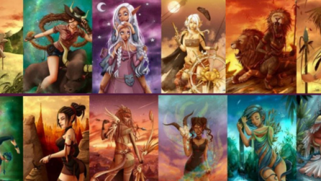 Una rappresentazione dei dodici segni dello zodiaco