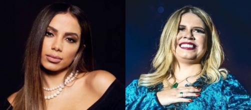 Anitta e Marília Mendonça lançaram música juntas durante Prêmio Multishow. (Fotomontagem