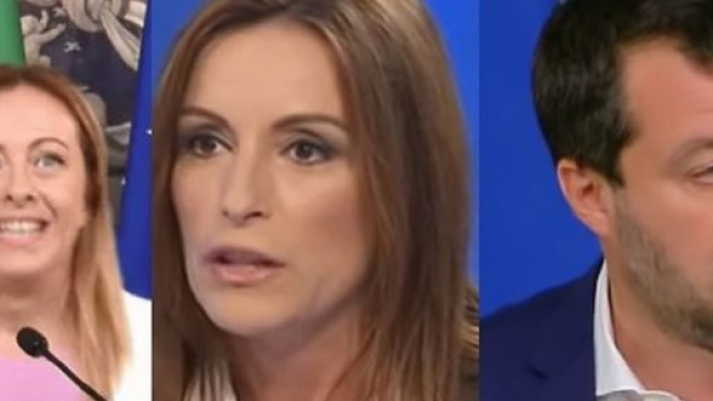 Giorgia Meloni, Lucia Bongonzoni e Matteo Salvini.