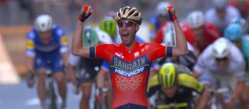 La vittoria di Nibali alla Milano Sanremo con il Team Bahrain Merida