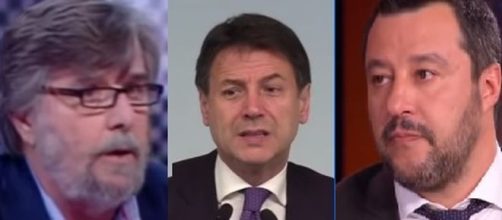 Piero Sansonetti, Giuseppe Conte e Matteo Salvini.