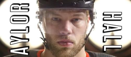 Trade packages for Taylor Hall include sending him back to The Oilers. [image source: Sportsnet- YouTube]