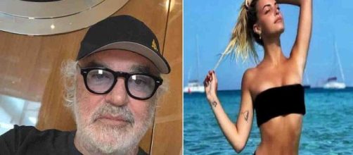 a sinistra l'imprenditore Flavio Briatore, a destra Benedetta Bosi