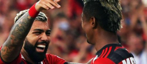 Flamengo, l'esultanza di Gabriel Barbosa dopo un gol: una scena frequente in questa stagione