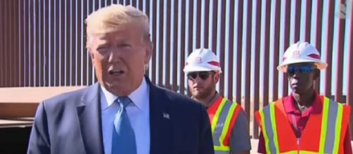President Donald Trump tours Border Wall: ‘Now we have a world class security system.' [Image source/NBC News YouTube video]