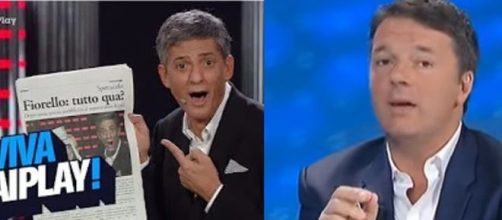 Rosario Fiorello e Matteo Renzi.