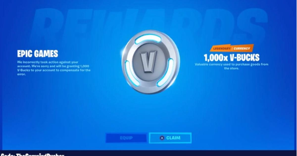 Fortnite Wrongfully Banned Players Compensated With Free V Bucks