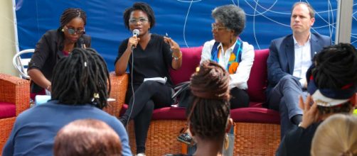 Lors de la conférence de presse de The Burden of memory à Yaoyndé le 5 novembre 2019 (c) Goethe-Institut Yaoundé