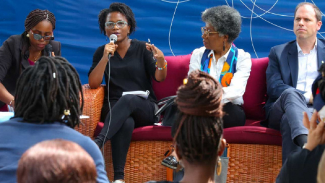 Lors de la conférence de presse de The Burden of memory à Yaoyndé le 5 novembre 2019 (c) Goethe-Institut Yaoundé