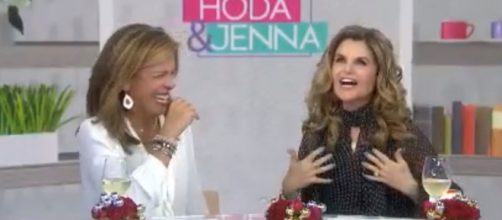 Maria Shriver and Hoda Kotb get emotional over Idina Menzel's song, 'At This Table' on 'Today.' [Image source: TODAY/YouTube]