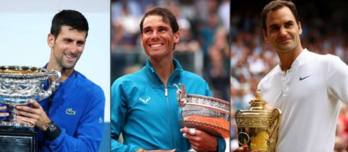 Novak Djokovic, Rafa Nadal e Roger Federer