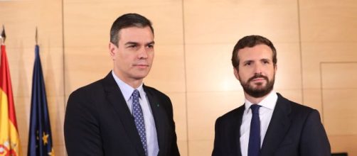 El presidente en funciones, Pedro Sánchez, recibió a Pablo Casado para debatir la formación del Gobierno (Fuente: Twitter Pedro Sánchez)