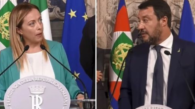 Giorgia Meloni e Matteo Salvini.