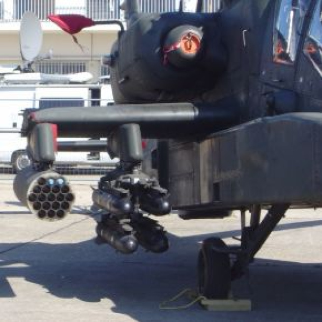 AH-64 Apache Attack Helicopter with new missile Image Credit: David Monniaux/Wikimedia Creative Commons