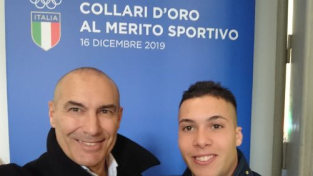 Raffaele Di Maggio ed il suo coach Orazio Scarpa