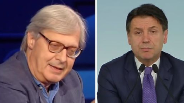 Vittorio Sgarbi e Giuseppe Conte-