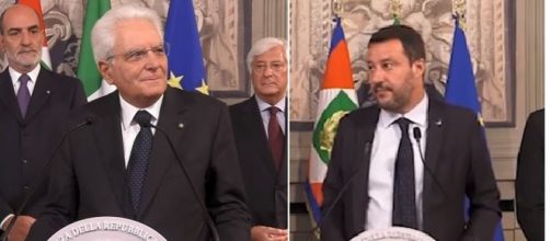 Sergio Mattarella e Matteo Salvini.