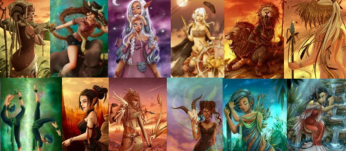 Una rappresentazione dei dodici segni dello zodiaco