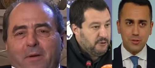 Antonio Di Pietro, Matteo Salvini e Luigi Di Maio.