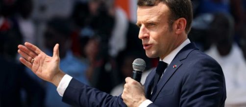 Emmanuel Macron, presidente de Francia, en un discurso.