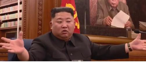 Kim Jong-un holds extended party meeting. [Image source/KBS News YouTube video]