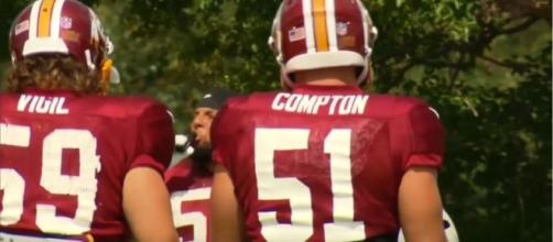 Will Compton is finding success with a new team [Image via Washington Redskins/YouTube]