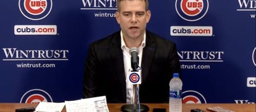 Cubs President of Baseball Operations Theo Epstein has a lot of decisions to make this offseason. [image source: Chicago Cubs- YouTube]