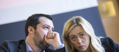 Matteo Salvini e Giorgia Meloni.