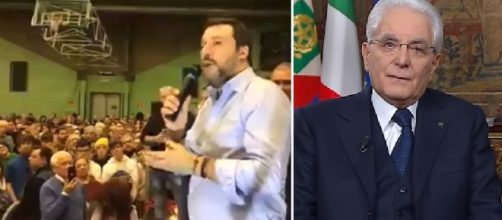 Matteo Salvini ed il Presidente della Repubblica Sergio Mattarella.