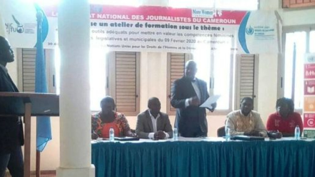 Séminaire Atelier organisé par le SNJC-Centre sur l'acquisition des outils mettant en valeur les femmes au scrutin de 2020 (c) Odile Pahai