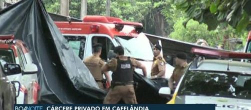 Depois de 28 horas, termina sequestro de adolescentes em Cafelândia. (Reprodução/TV Globo)