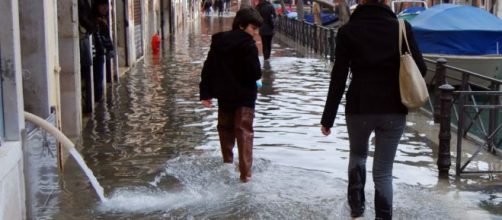 Acqua alta a Venezia, una delle situazioni in cui sono indicati gli stivali Wellington