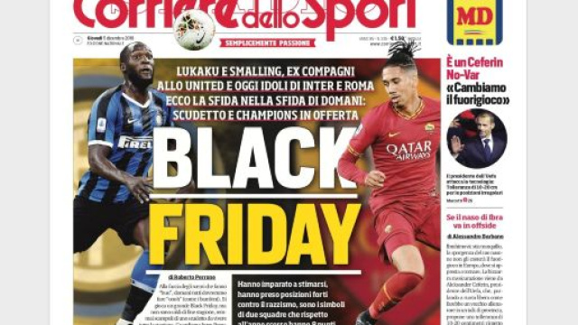Inter-Roma bufera sul Corriere dello Sport.