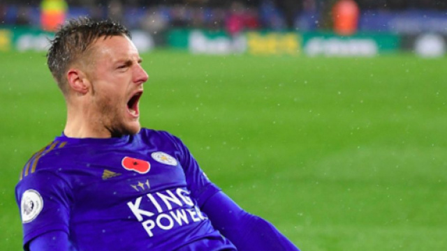 Jamie Vardy, 14 buts en 15 matches de PL (Credit Image : Twitter @vardy7).