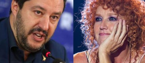 Matteo Salvini e Fiorella Mannoia