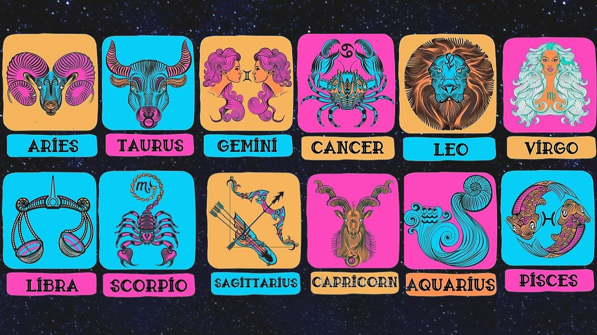 Una rappresentazione dei dodici segni dello zodiaco