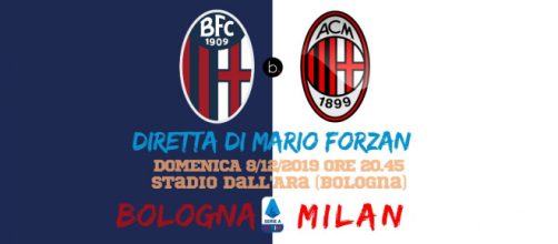 Serie A: 15ma giornata chiude la partita Bologna - Milan
