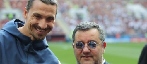 Zlatan Ibrahimovic e il suo agente Mino Raiola.