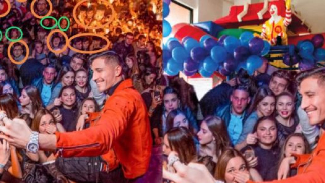 L'ex gieffino Gianmarco Onestini &egrave; stato preso di mira sui social per un fotomontaggio in discoteca: la folla sarebbe stata clonata.