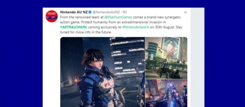 ASTRAL CHAIN is a new game coming for Nintendo Switch, teaser dropped - Image credit - Nintendo AU NZ | Twitter