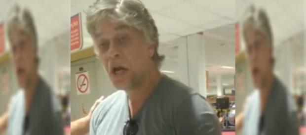 Ator teria se exaltado ao ser contido por funcionários. (Foto: Reprodução) Ator teria se exaltado ao ser contido por funcionários. (Foto: Reprodução)